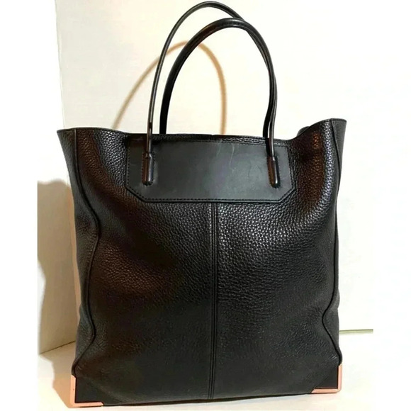 Alexander wang black pebbled leather satchel handbag - Picture 3 of 11